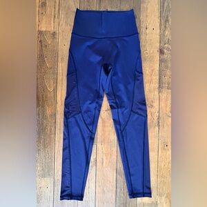 AERIE Offline Goals High Rise 7/8 Mesh Leggings Navy Blue Size XS